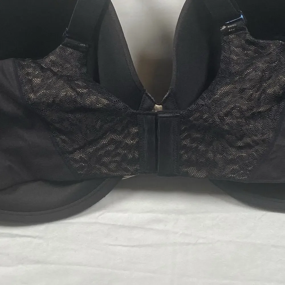 NWT Bali Comfort Revolution 42DD Black Soft Touch Wire Bra Smoothing Cool Fabric